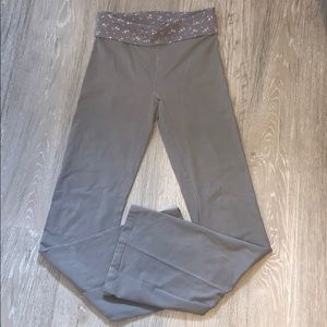 Light gray boot cut yoga pants